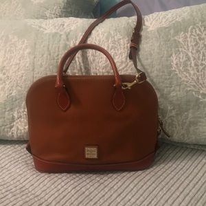 Dooney & Bourke Tan Leather  ZIP ZIP Satchel